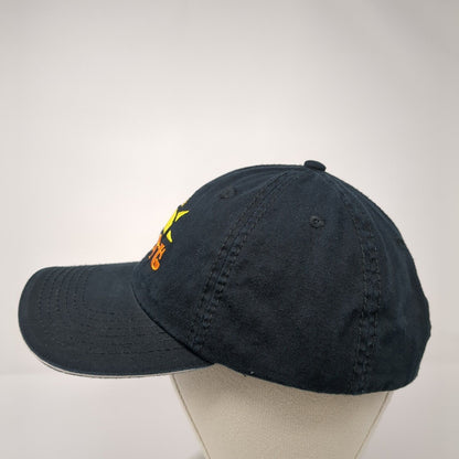 Sun Lift Strapback Hat Black One Size Adjustable Solid Port & Company