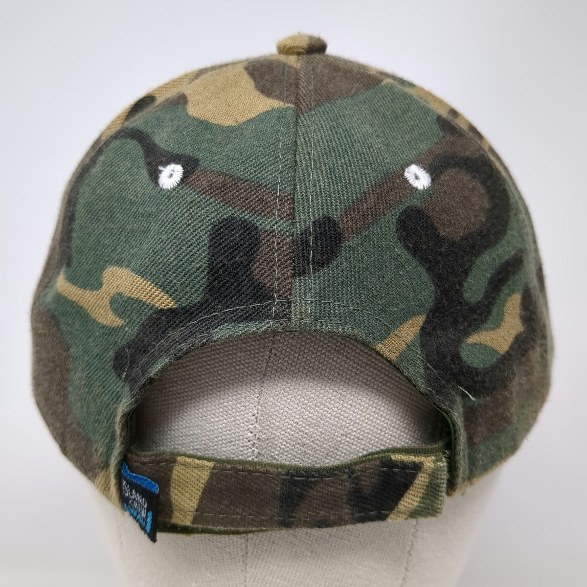 Island Crew Hawaii Baseball Cap Green One Size Camo HI Embroidery Strapback Hat