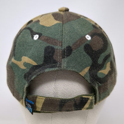 Island Crew Hawaii Baseball Cap Green One Size Camo HI Embroidery Strapback Hat