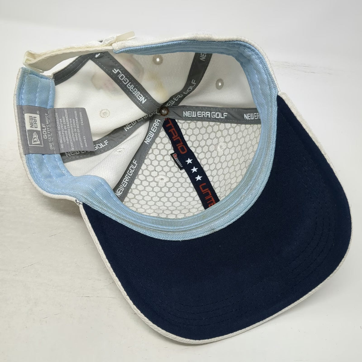 New Era Baseball Cap White One Size Ryder Cup 2020 USA Golf Slideback Hat