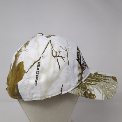 Wild Strawberry Lodge Sitka Alaska Slideback Hat Camouflage One Size Drift Creek