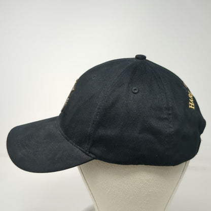 Harley-Davidson Baseball Cap Black One Size Police Badge Gold Embroidery Hat