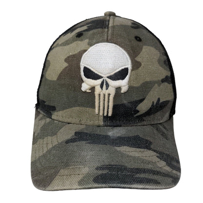 Punisher Snapback Trucker Hat Camouflage OFSM Embroidered Mesh Back Marvel