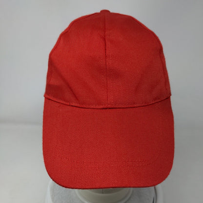 Unbranded Snapback Hat Red One Size Adjustable Lightweight 6 Panel Blank