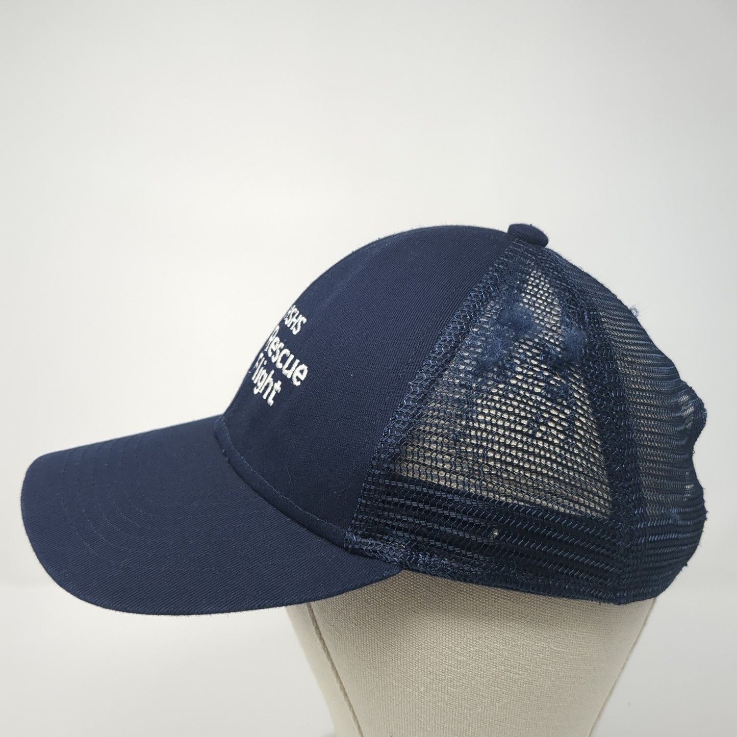 HSHS Rescue Flight Trucker Hat Blue One Size Mesh Back Port Authority