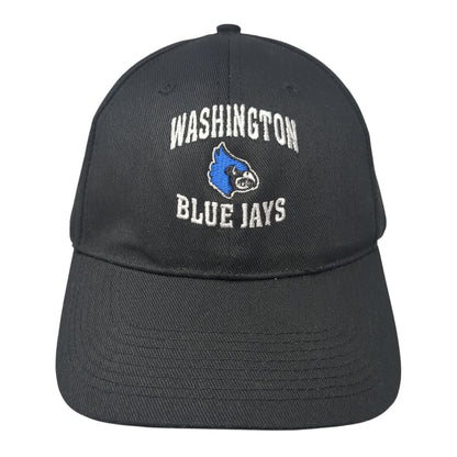 Washington Blue Jays Strapback Hat Black One Size Adjustable Head To Toe