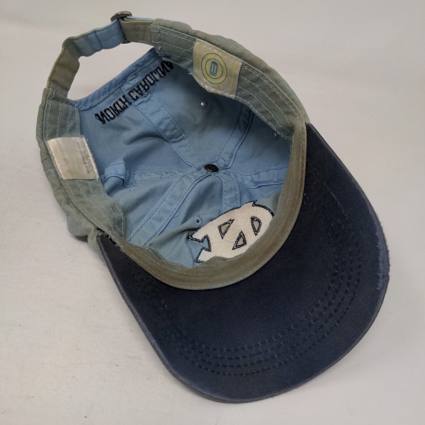 North Carolina Tar Heels Slideback Hat Blue OSFM Distressed Embroidered Logo