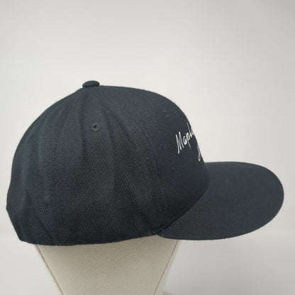 Maple Street House Snapback Hat Black One Size Adjustable Embroidered