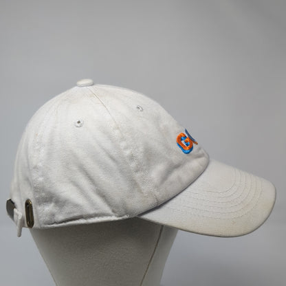 Golf Slideback Baseball Cap White One Size Adjustable Embroidered 6 Panel