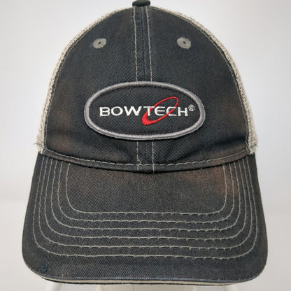 BowTech Baseball Cap Black One Size Mesh Patch Strapback Contrast Stitch Hat