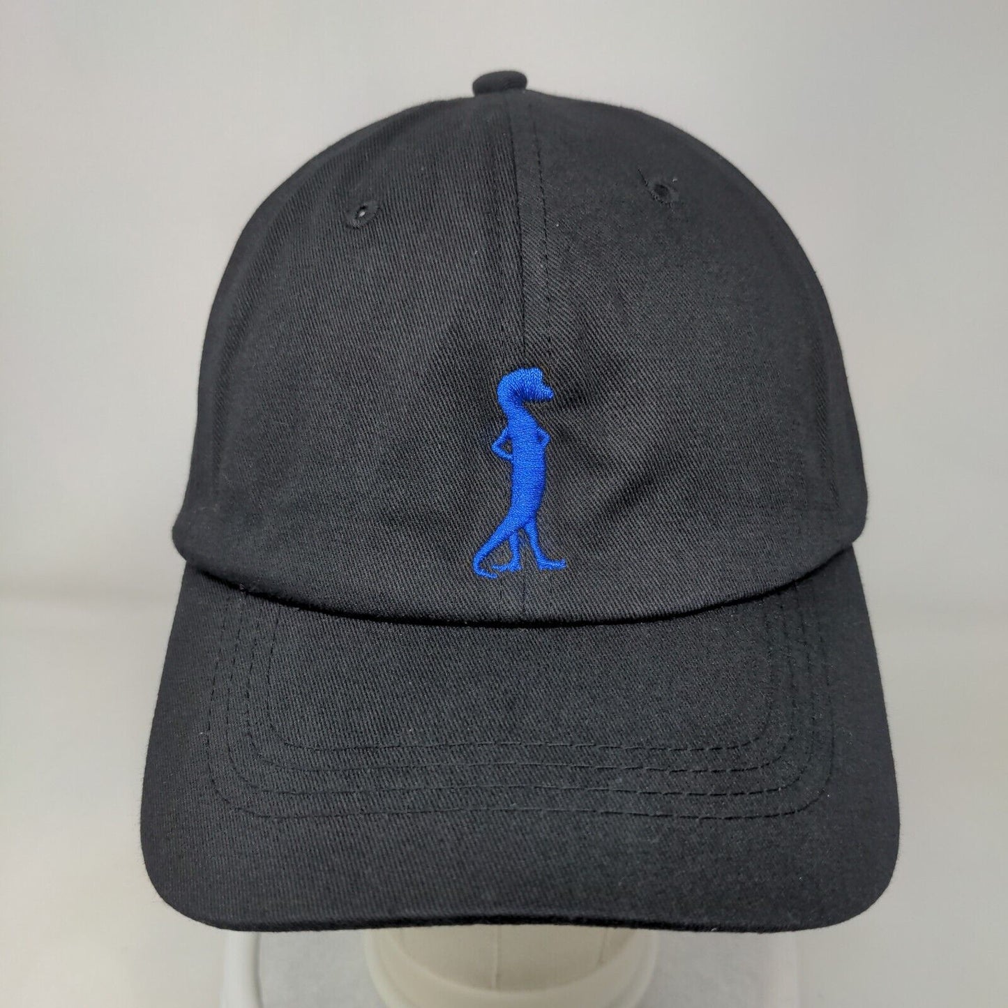 Geico Strapback Hat Black One Size Adjustable Embroidered Vented Holes Cotton