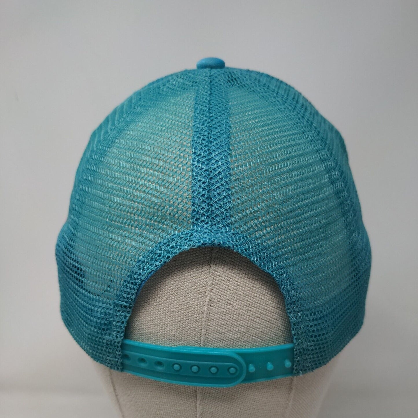 Beach Electric Cocoa Beach Snapback Trucker Hat Blue Teal One Size Mesh Back