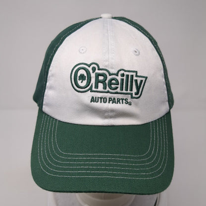 O'Reilly Auto Parts Strapback Hat Green One Size Colorblock Adjustable