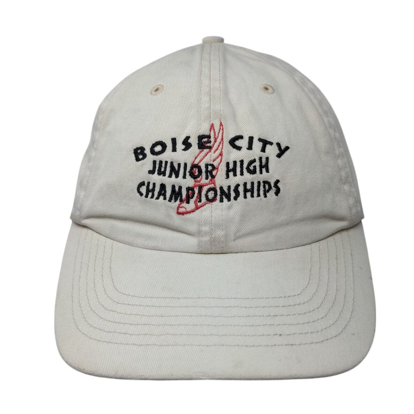 Boise City Juniors High Championships Strapback Hat Tan One Size 6 Panel