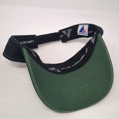 Allied Superstars NCAA Hawaii Rainbow Warriors Visor Black Green One Size Hat