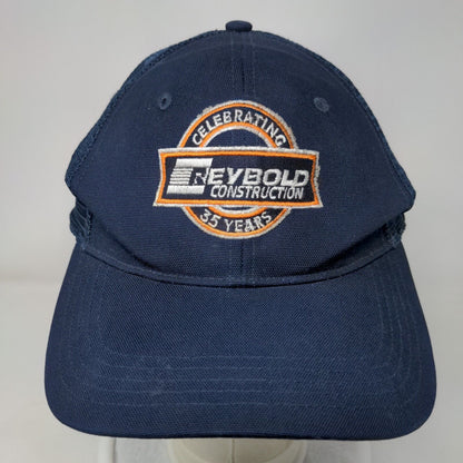 Reybold Construction Celebrating 35 Years Trucker Hat Blue OSFA Mesh Back