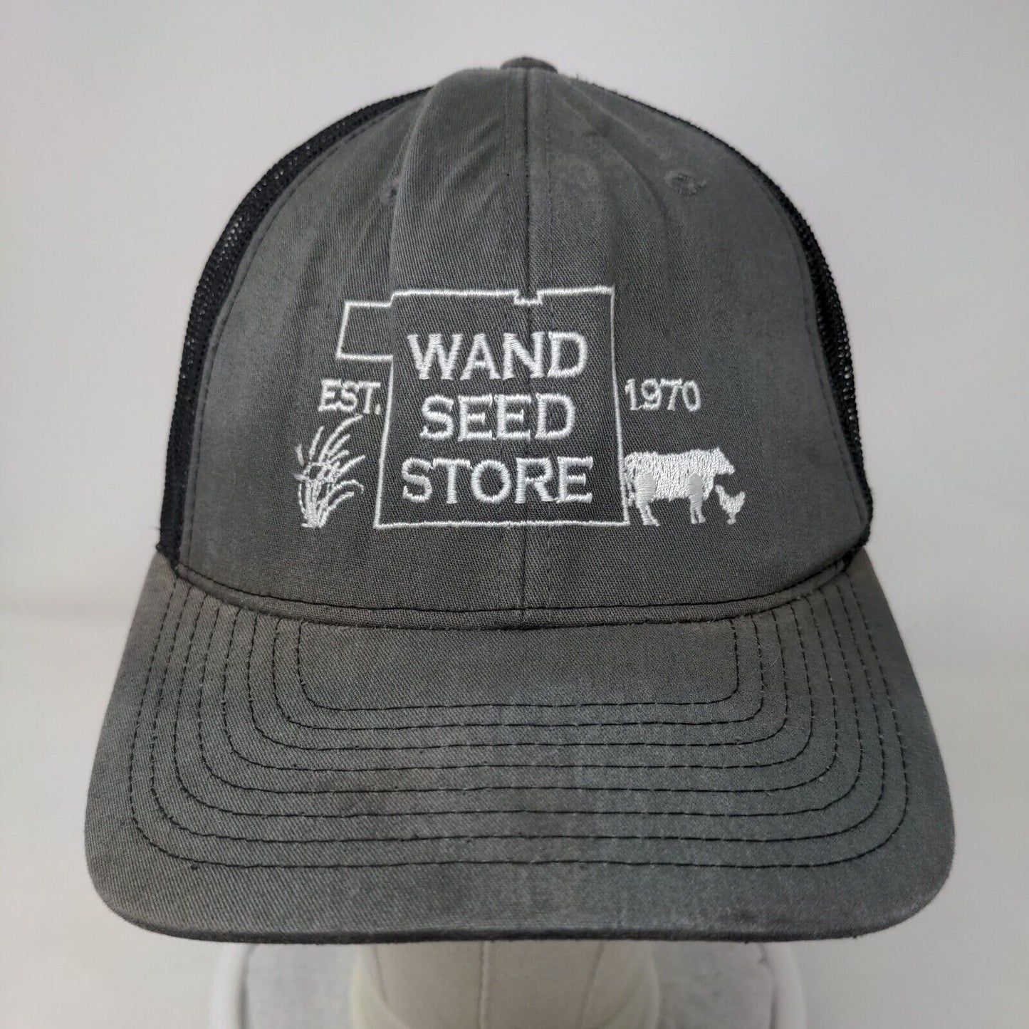 Wand Seed Store Snapback Mesh Back Trucker Hat Gray One Size Richardson