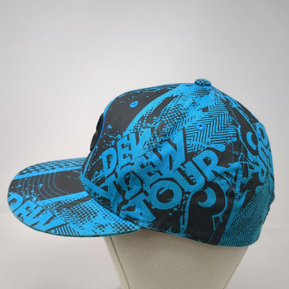 Flexfit Baseball Cap Blue XL Dew Tour All Over Print Graphic Stretch Fit Hat