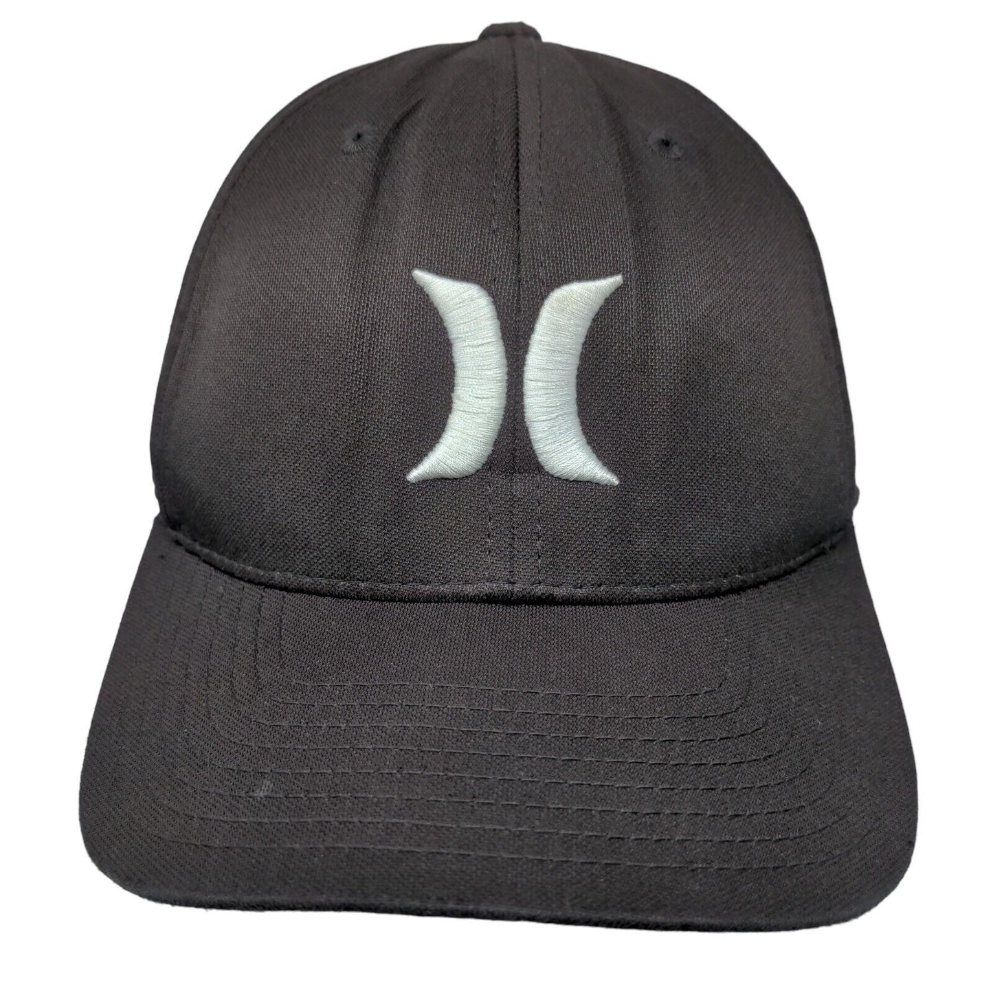 Hurley Nike Dri-Fit Fitted Hat Black Large/XL Embroidered Logo Flexfit