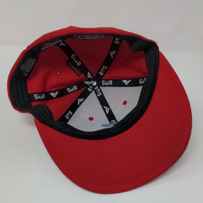 Letter C Catch Fitted Hat Red Youth 6 3/8-6 7/8 Embroidered Flexfit