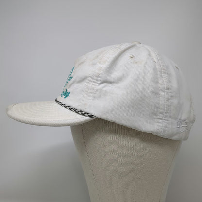 Outdoor Cap 5 Panel White One Size Sawtooth Lodge Idaho Mountain Green Rope Hat