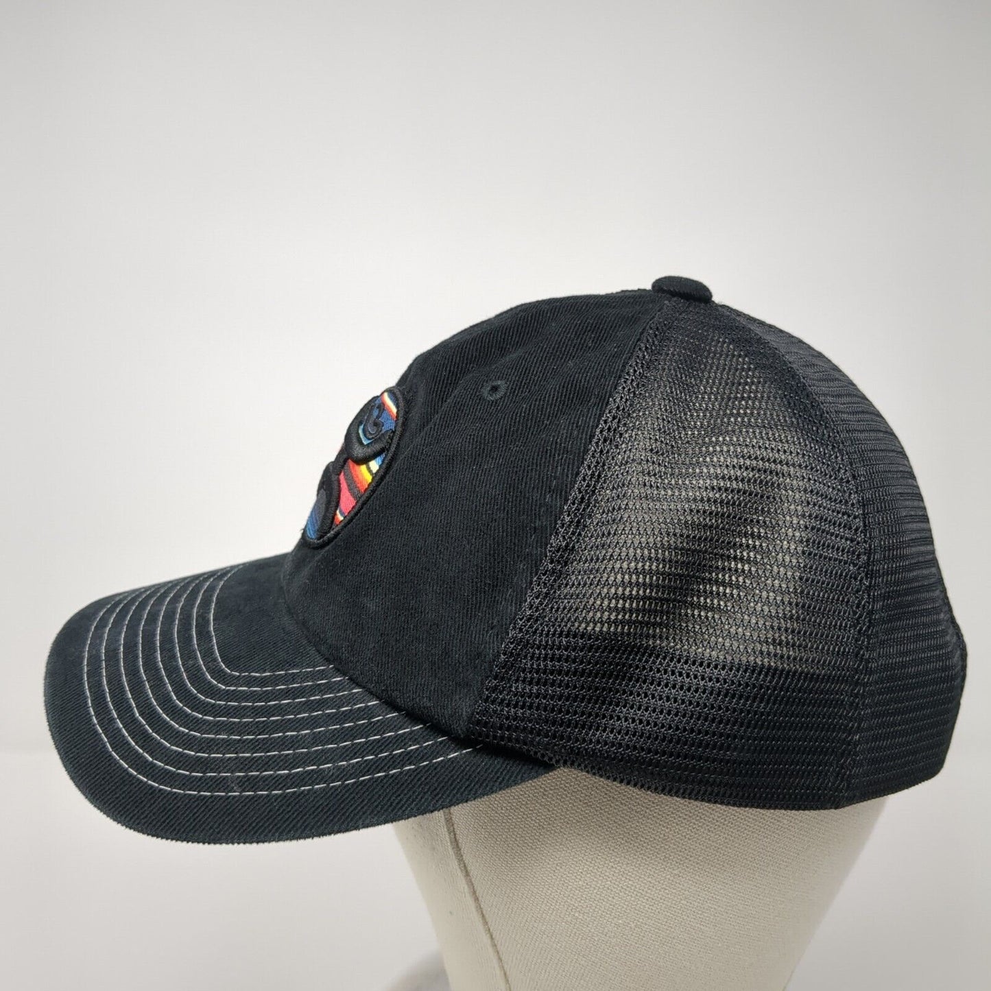Hooey Snapback Trucker Hat Black One Size Adjustable Embroidered Mesh Back