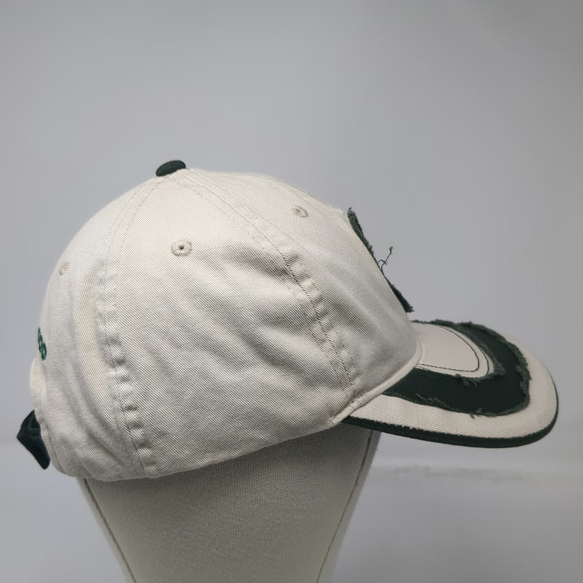 San Diego Zoo Safari Park Baseball Cap Beige OS Distressed Frayed Strapback Hat