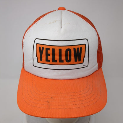 Yellow Snapback Trucker Hat Orange OS Adjustable Mesh Back 6 Panel YoungAn
