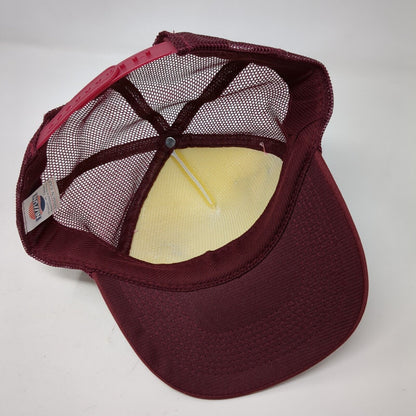 Nissun Snapback Trucker Hat Red OSFA Adjustable Mesh Back Stitch Paisley Rope