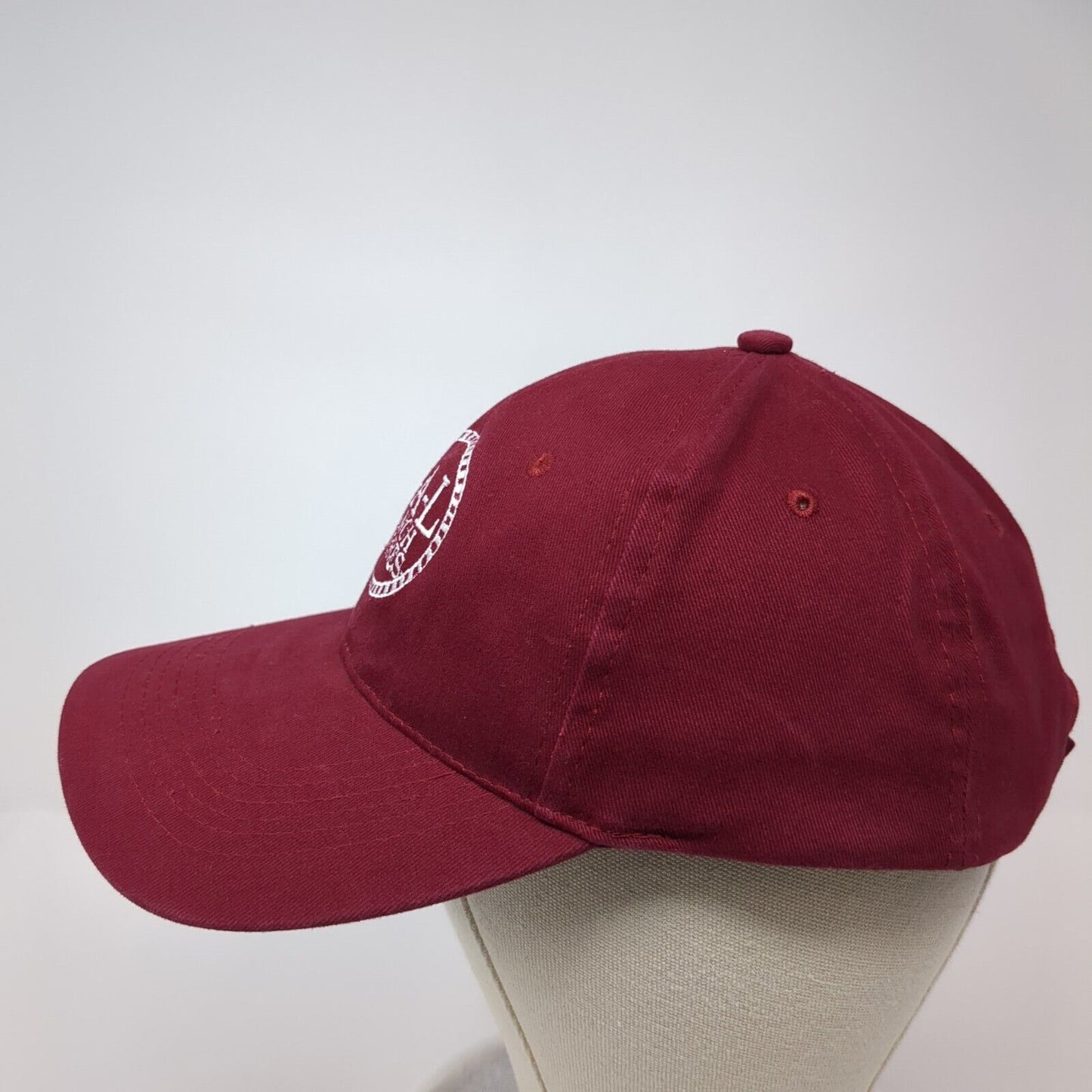 C-A-L Ranch Stores Strapback Hat Red One Size Adjustable Embroidered