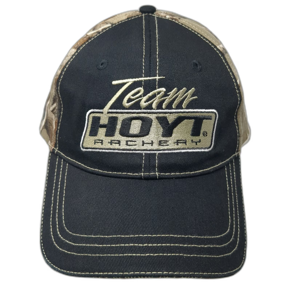 Team Hoyt Archery Baseball Cap Black Camo One Size Strapback Hunting Bow Hat