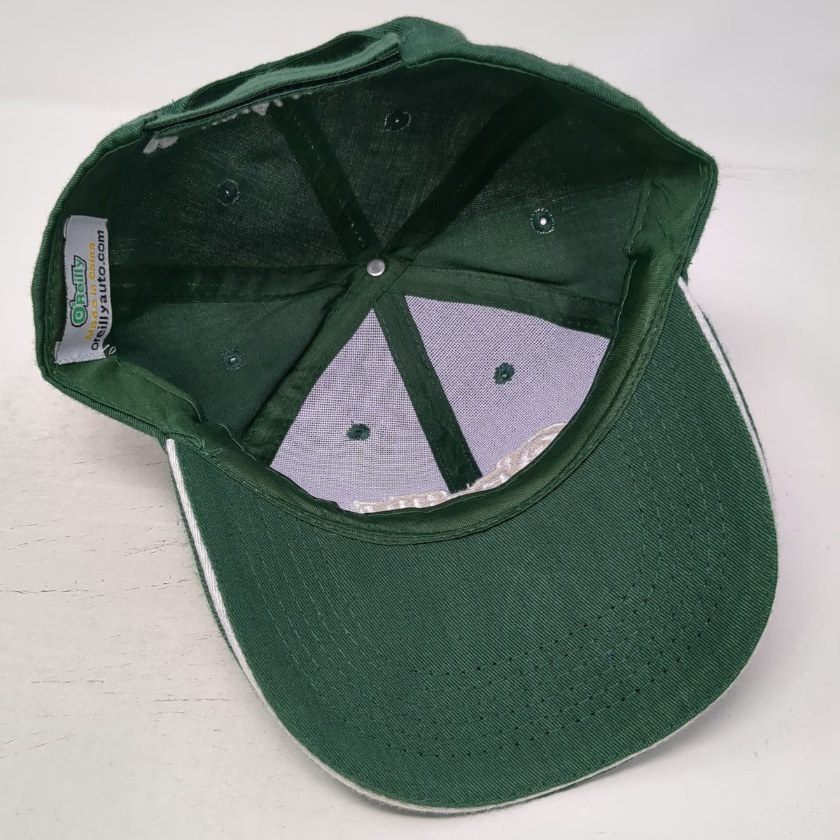 O'Reilly Auto Parts Green Baseball Cap One Size Hat Strapback Sandwich Bill