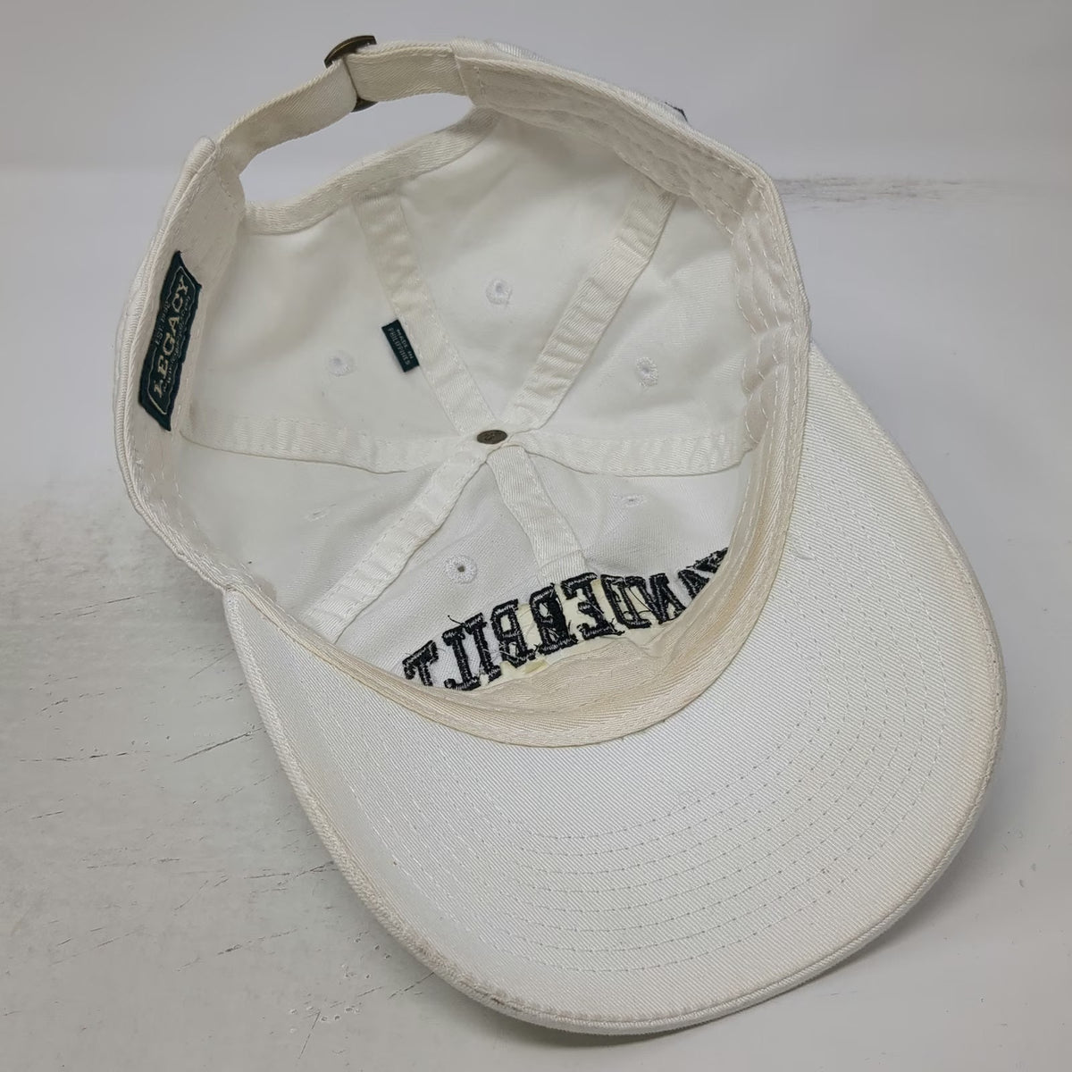 Vanderbilt Commodores NCAA Legacy Cap White One Size Slideback Embroidered Hat