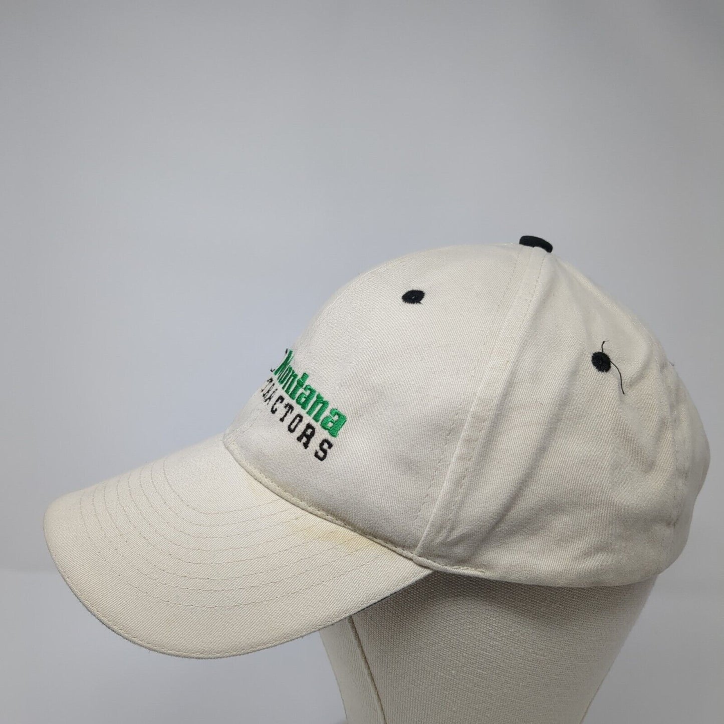 Montana Tractors Leader In Quality Strapback Hat Tan OS Adjustable Embroidered