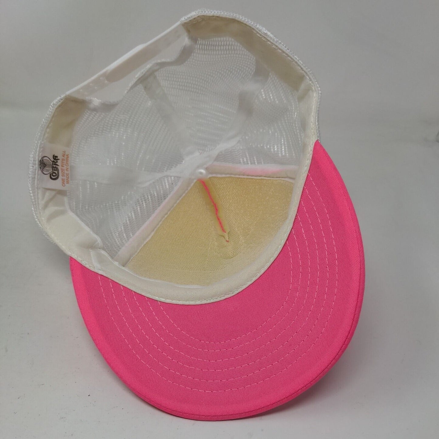 Ollie's Tavern Snapback Mesh Back Trucker Hat Pink OSFA Colorblock