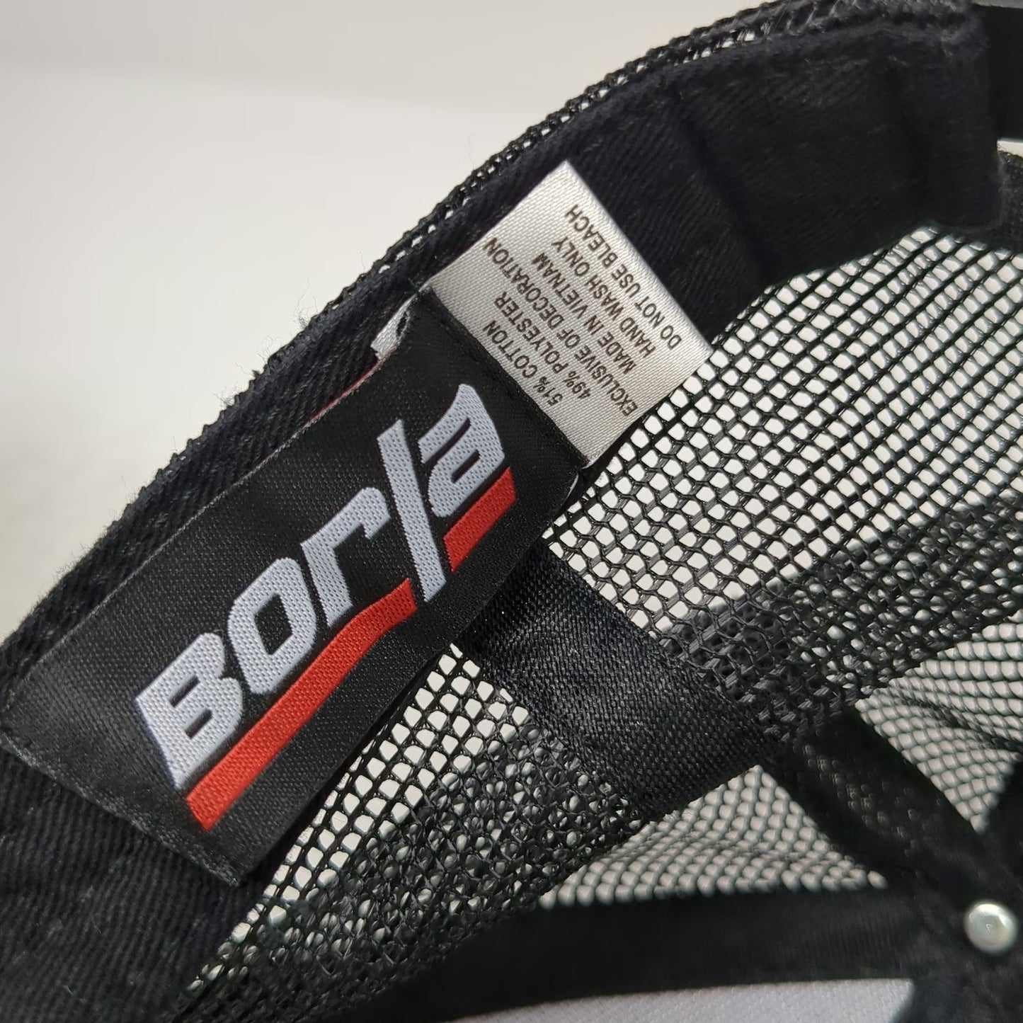 Borla Trucker Hat Black One Size Mesh Back Performance Exhaust Logo Snapback