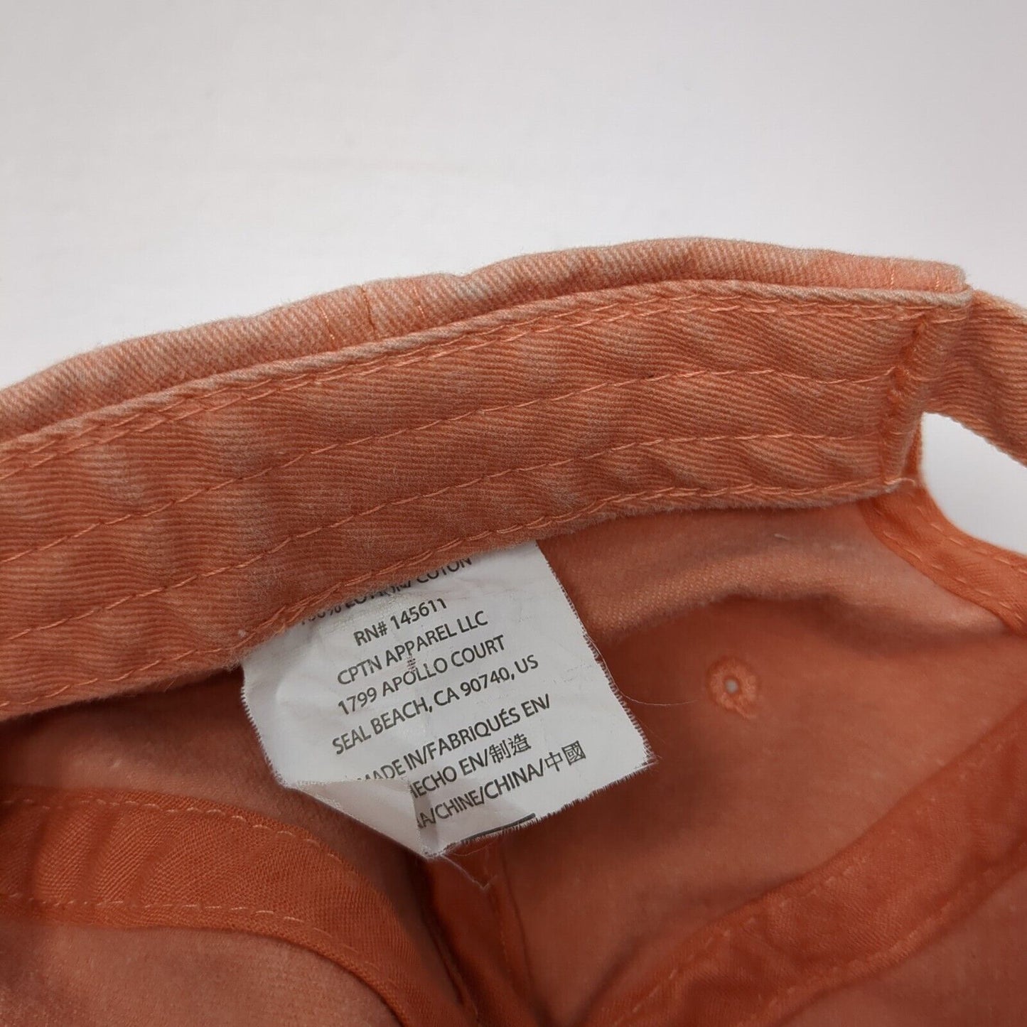 Unbranded Slideback Hat Pink One Size Adjustable Vented Holes 6 Panel Blank