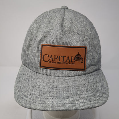 Capital Ready Mix Concrete Snapback Hat Gray OS Adjustable Pacific Headwear