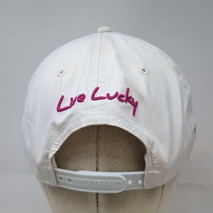 Black Clover Snapback White One Size Purple Topgolf Logo Live Lucky Hat Golf