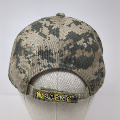 US Army Strapback Hat Camouflage One Size Adjustable Embroidered Patriotic