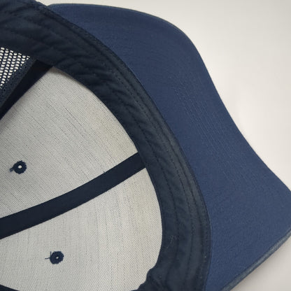 The Classics Yupoong Snapback Trucker Hat Blue OS Adjustable Mesh Back Blank