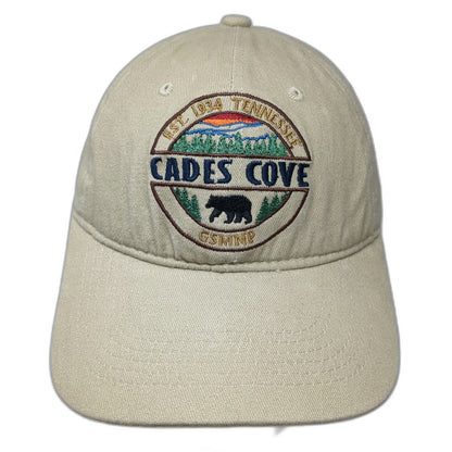 Great Destinations Apparel Baseball Cap Beige One Size Cades Cove Tennessee Hat