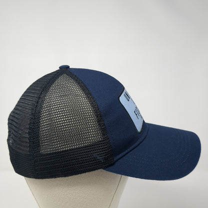 United By Fishing Fintech Snapback Trucker Hat Blue One Size Mesh Back