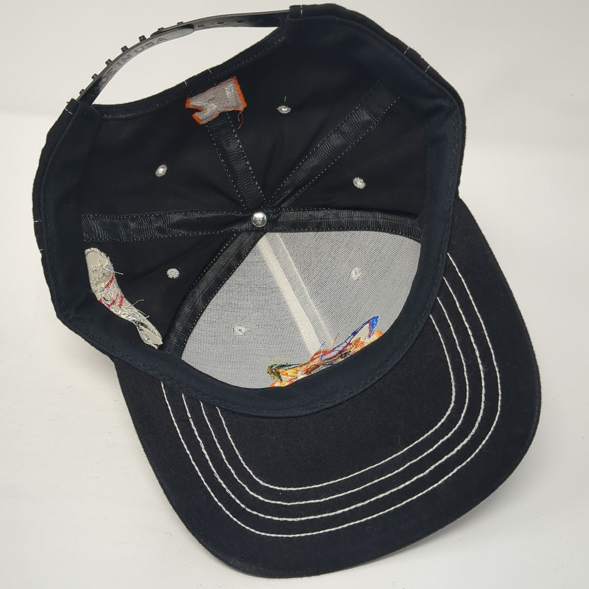 Vintage Pascal Picotte Snapback Hat Embroidered Joker Jester Logo #21 Black