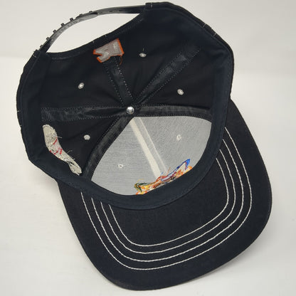 Vintage Pascal Picotte Snapback Hat Embroidered Joker Jester Logo #21 Black