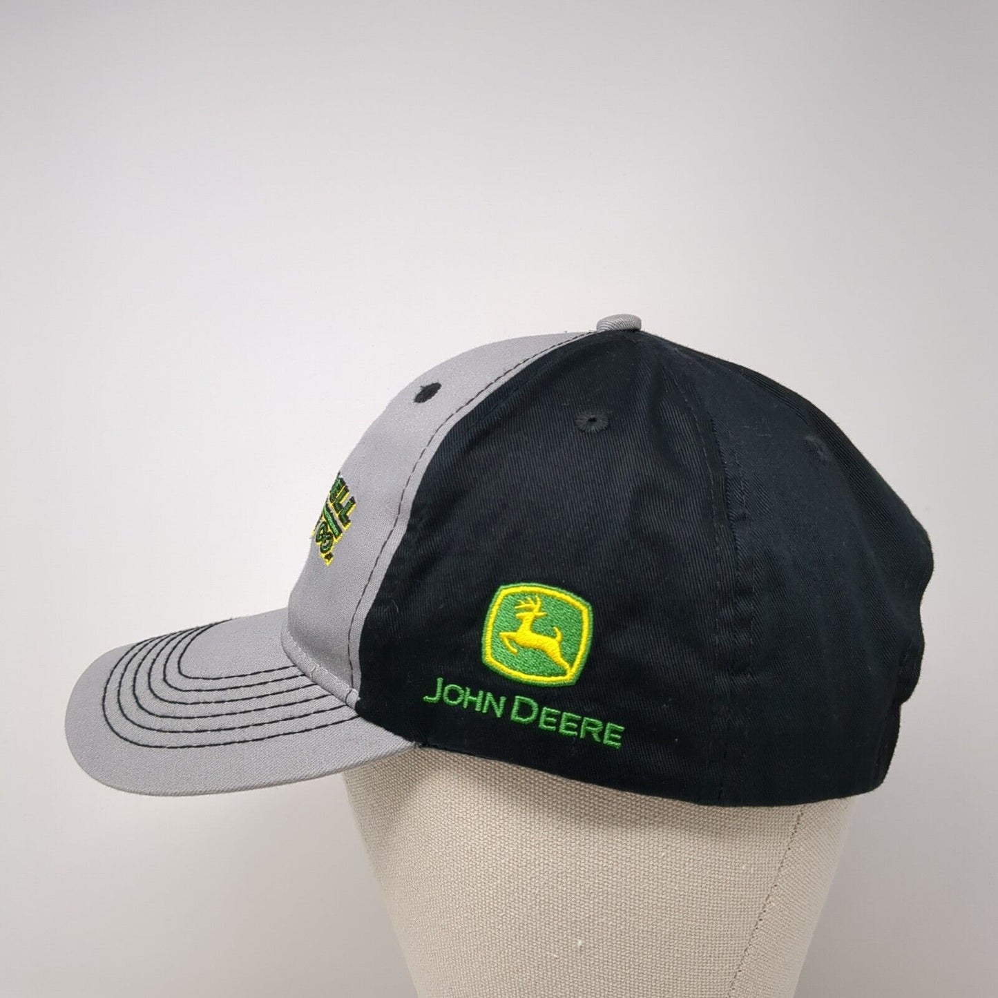 Campbell Tractor Co Strapback Hat Gray OS Adjustable Embroidered John Deere