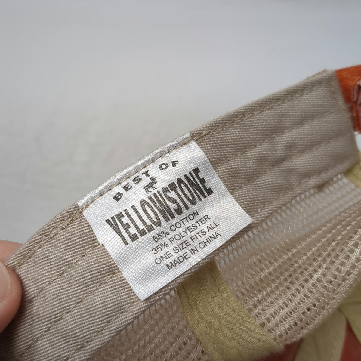 Best of Yellowstone Trucker Hat Orange One Size Mesh Moose 1872 Embroidered