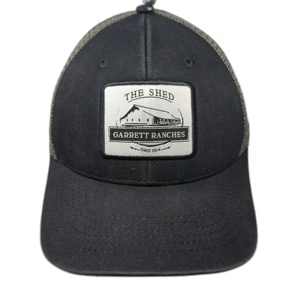 Vie Trucker Hat Black One Size Garrett Ranches The Shed Mesh Snapback Patch Cap
