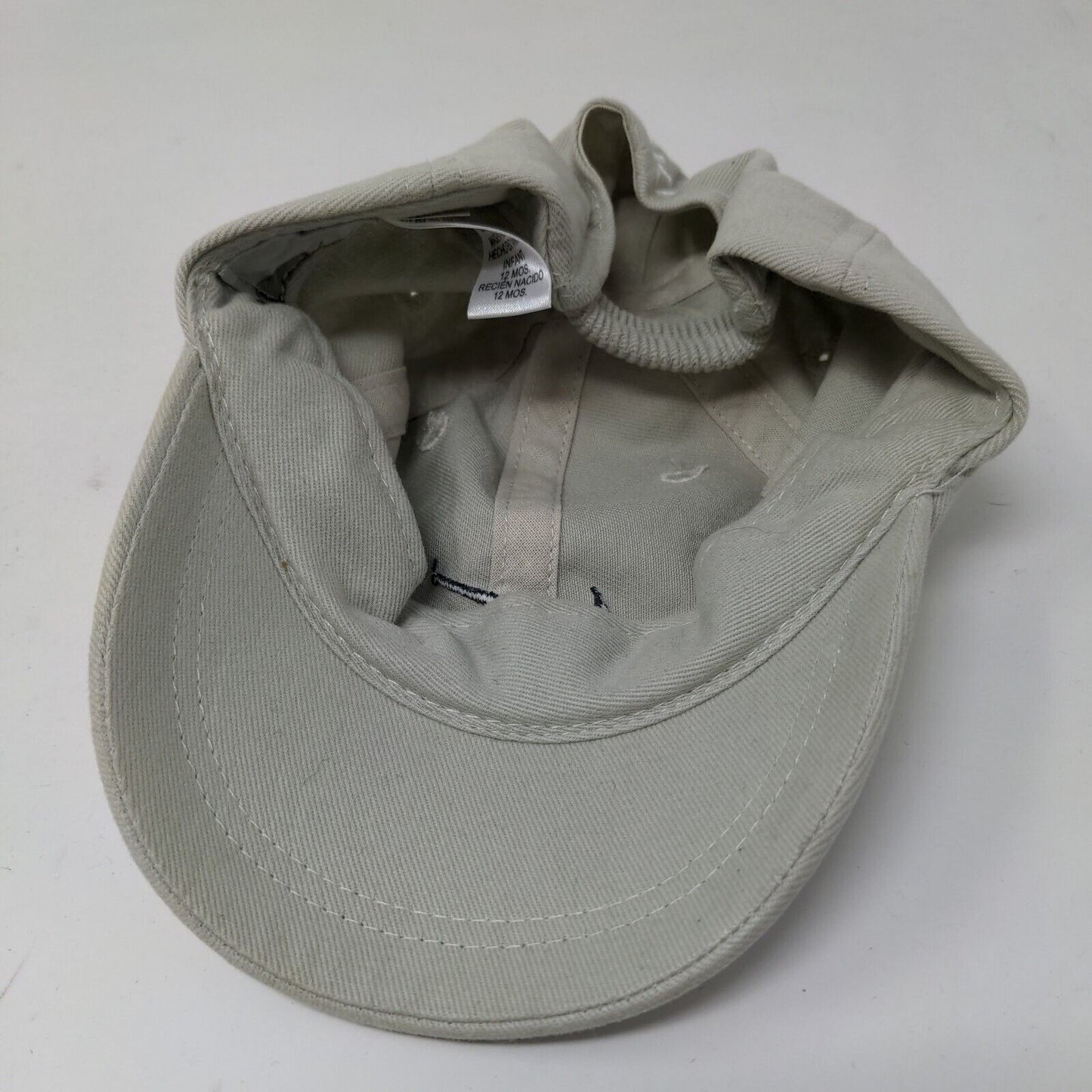 Nike Baby Stretchy Hat Gray Size 12 Months Embroidered Swoosh Logo Vintage