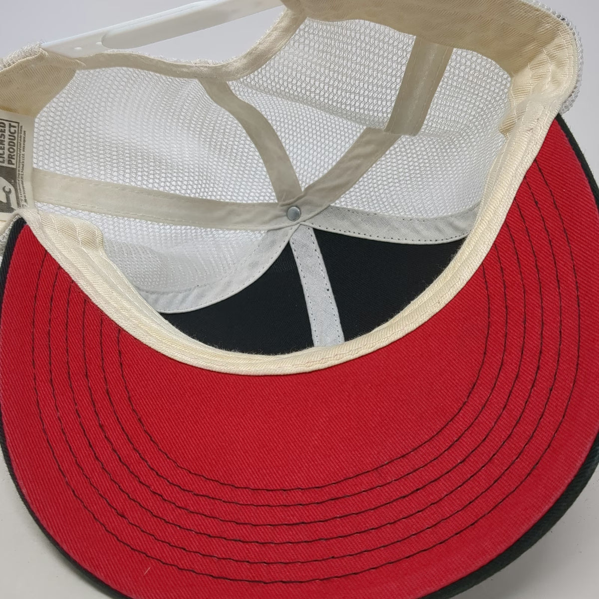 Snap-on Trucker Hat Black Red White One Size Mesh Back Snapback Tool Logo Patch